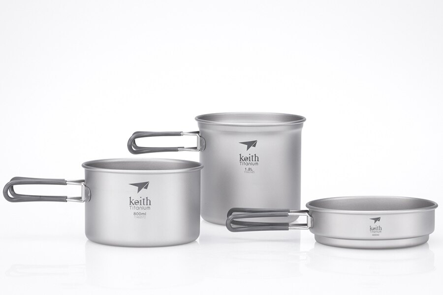 Titan-3-teiliger Kochset Keith® 1.200 ml, 800 ml, 400 ml