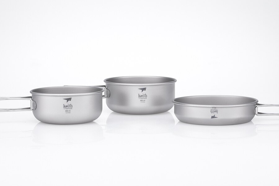 Titan 3-teiliges Kochset Keith® 680 ml, 550 ml, 500 ml
