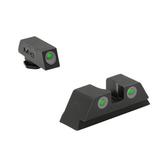 Tru-Dot® Fixed Pistol Set Meprolight® / grüne Korn, grüne Visierung