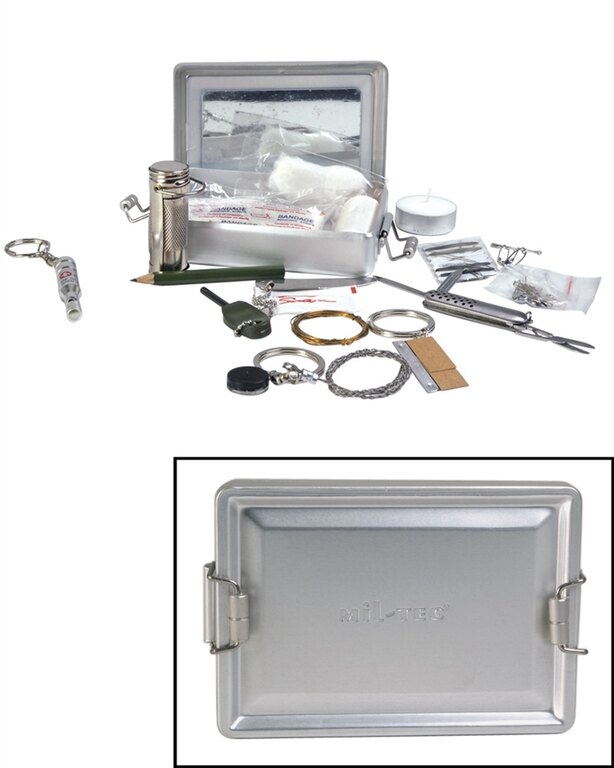 Überlebensset KPZ ALUBOX Mil-Tec® - silber