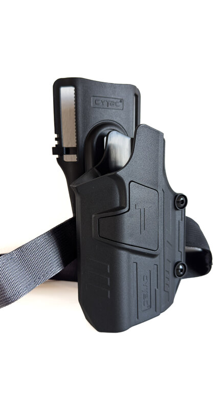 Universelle Pistolen-/Taschenlampenholster Mega-Fit Cytac®, abgesenkte Plattform