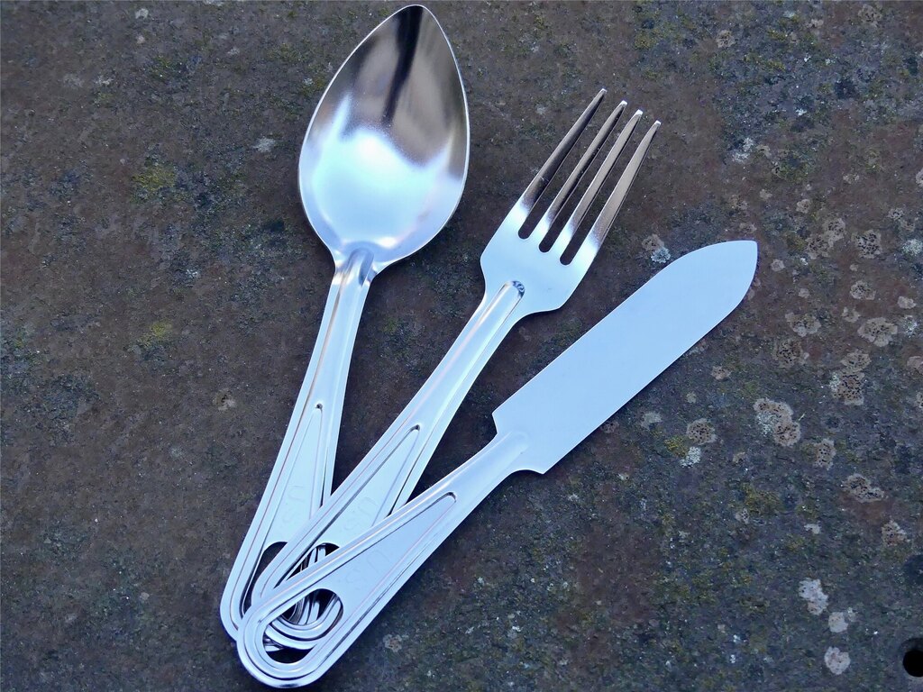 US Besteckset 3-teilig Mil-Tec® - silbern