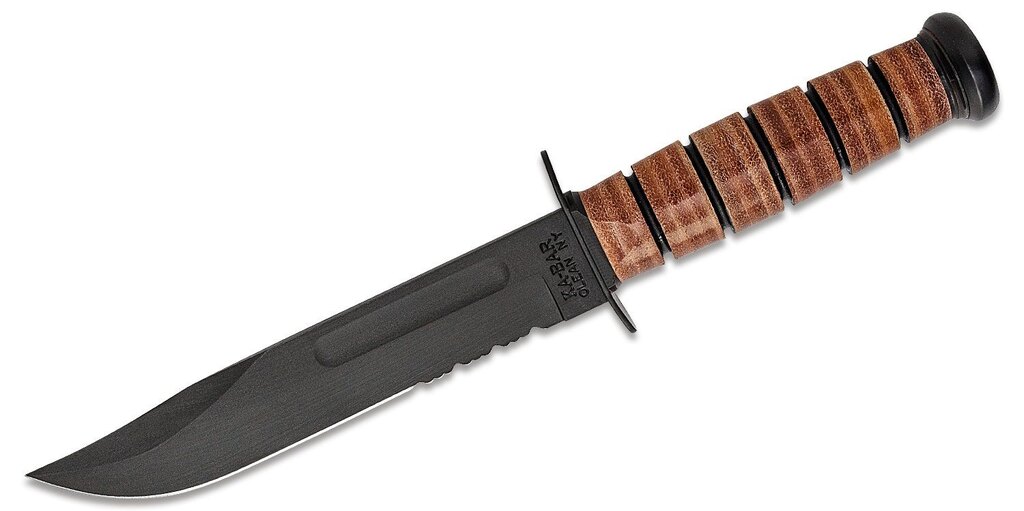 USMC Fighting KA-BAR® Messer mit fester Klinge, Kombiklinge