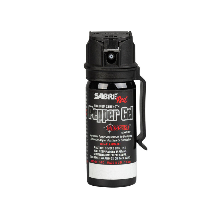 Verteidigungsspray Crossfire Flip-Top mit Clip Sabre Red®, Gel