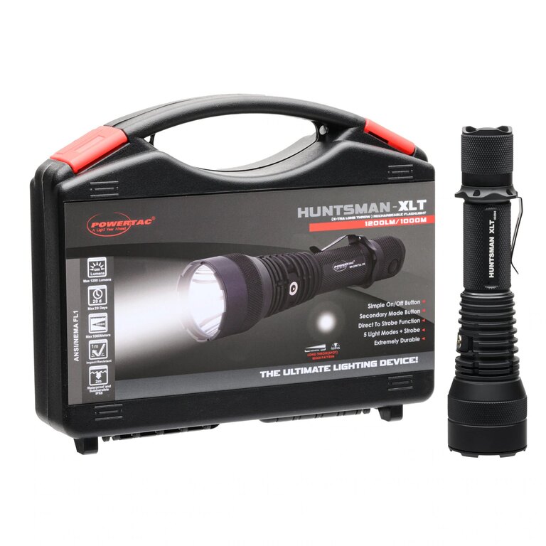 Waffenset (Taschenlampe Huntsman XLT/Halterung Offset/Fernschalter) PowerTac®
