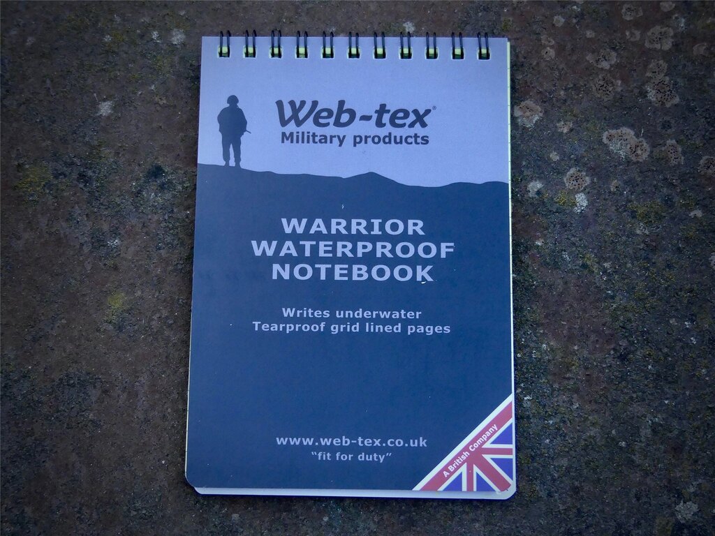 Wasserfester Notizblock Warrior Web-Tex®