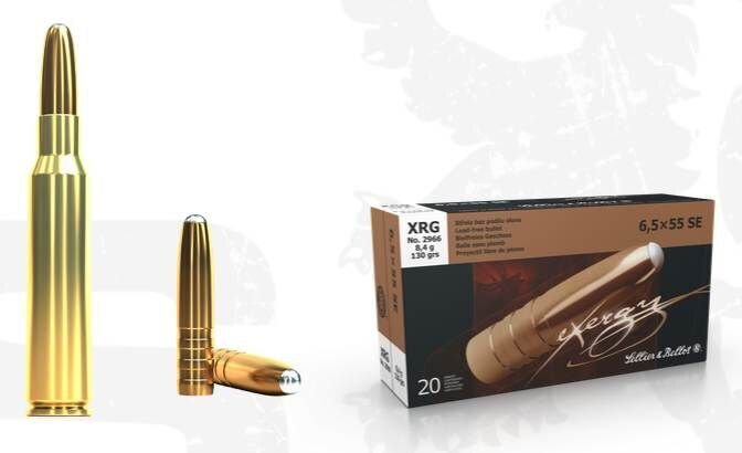 XRG-Patronen Sellier & Bellot® / 6,5×55 SE / 8,4 g - 130 grs / 20 Stück